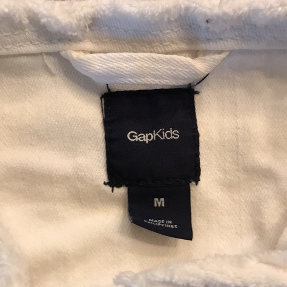 GAP Kids White Denim Vest Size M - Picture 2 of 10